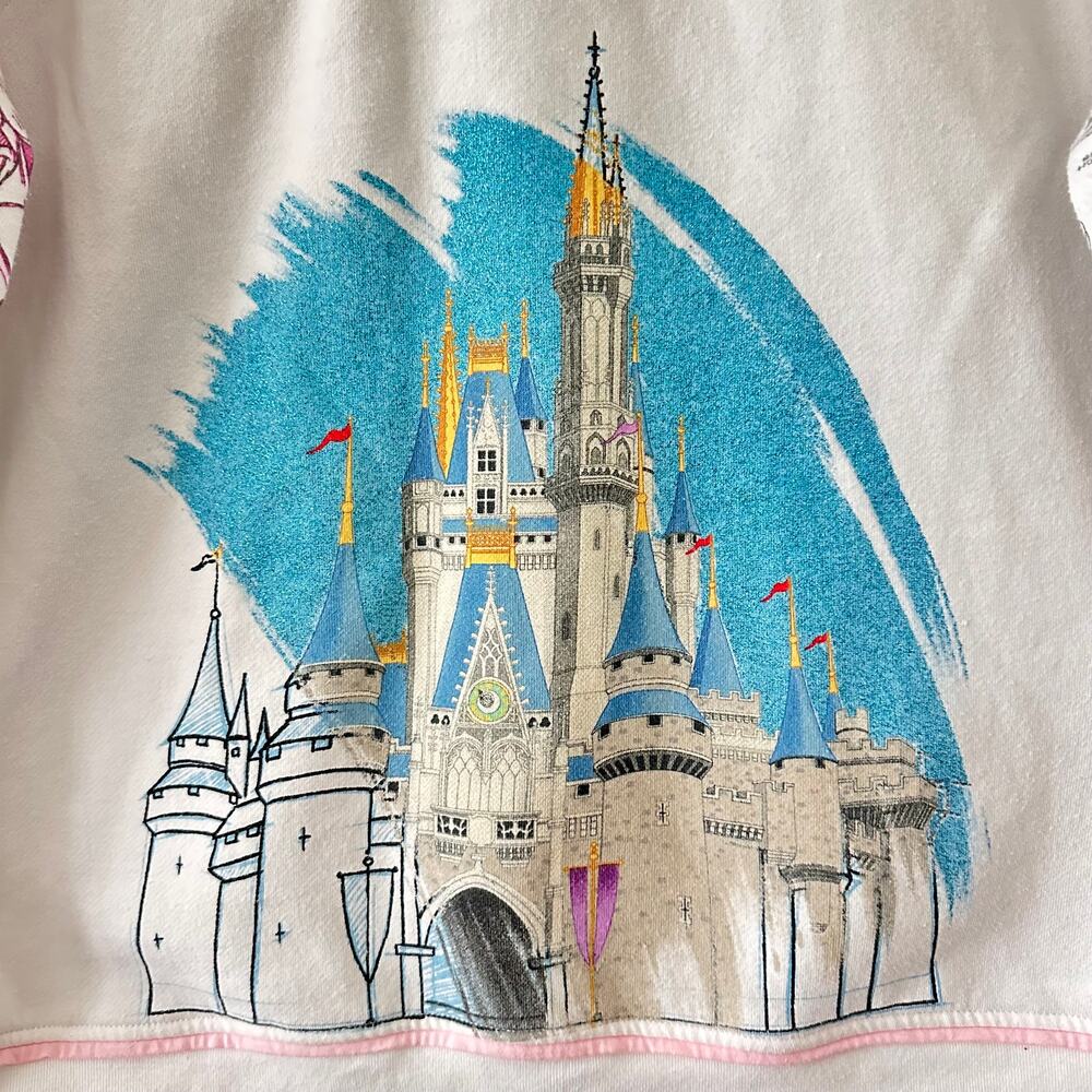 Disney Parks Ink and Paint Castle Full Zip Hoodie Sweatshirt Size XL - Picture 8 of 13